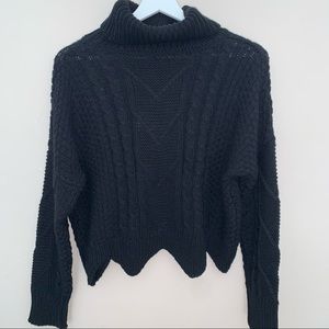 Turtle Neck Crop Sweater